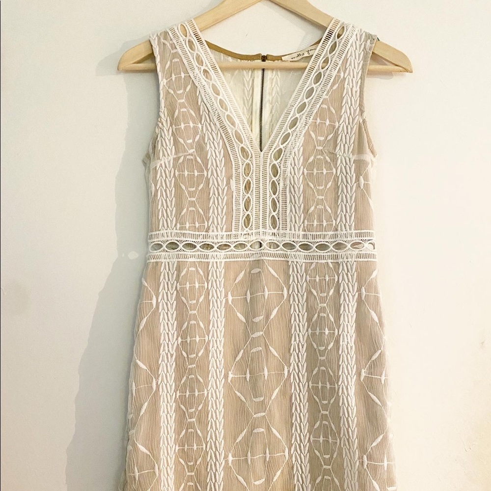 Molly Green nude bodycon dress